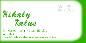 mihaly kalus business card